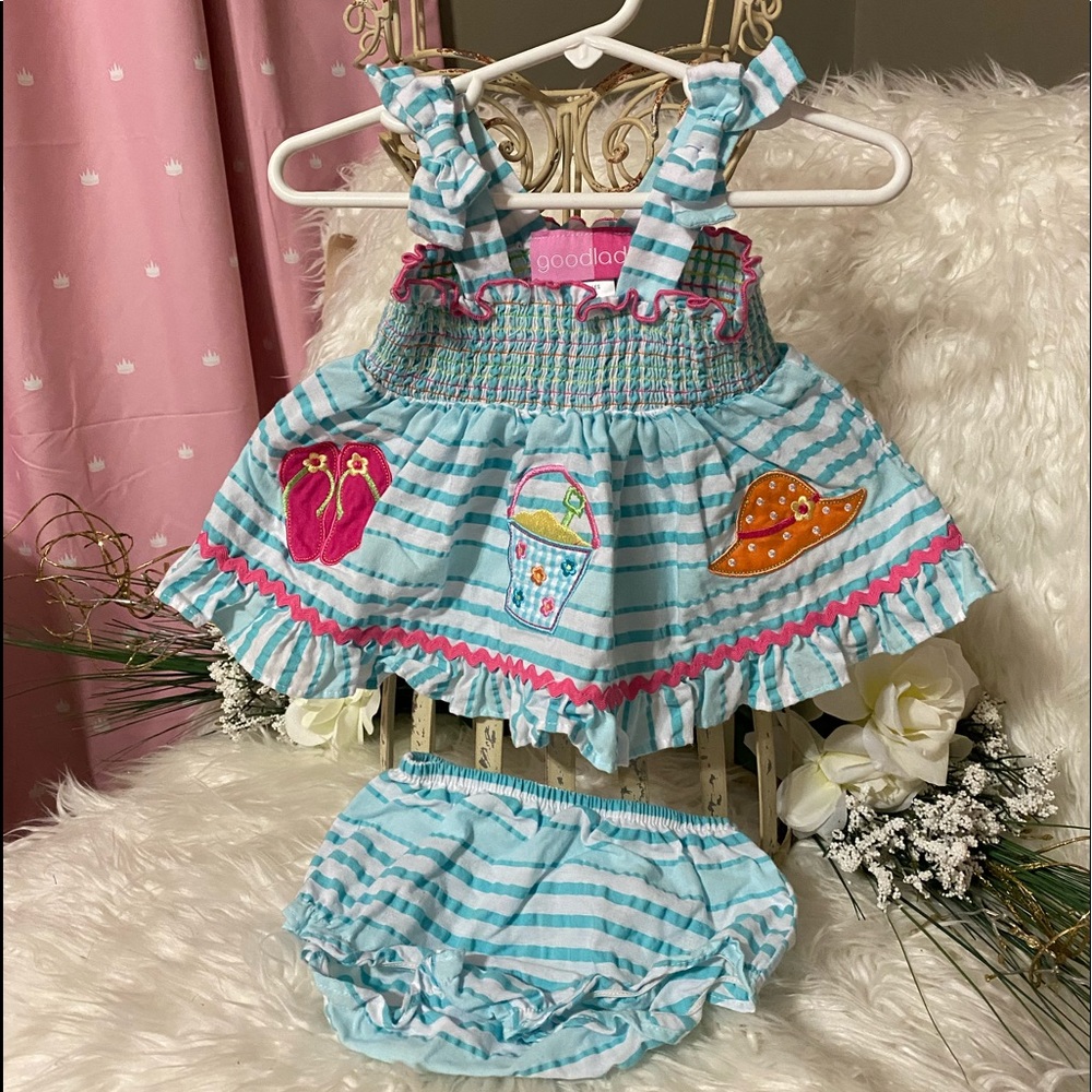 GOODLAD summer beach dress & diaper cover